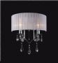 Madmoiselle White Shaded Crystal Wall Light
